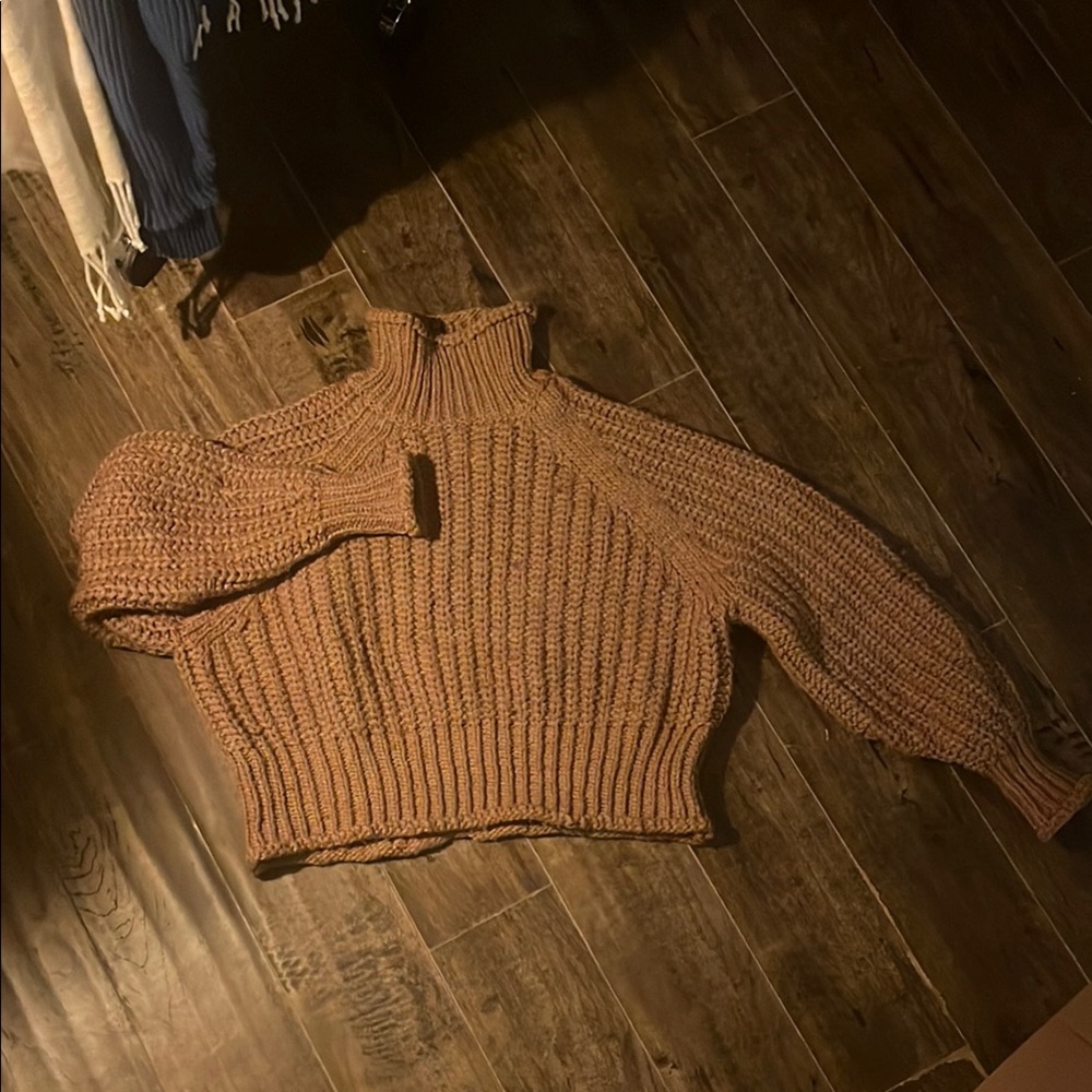 H&M Chunky Knit Tan turtleneckSweater